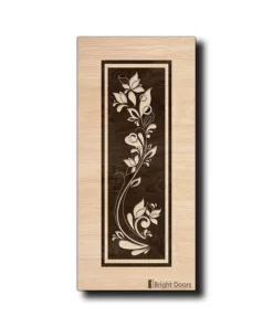 Floral Pattern Wooden Flush Door | GAA036