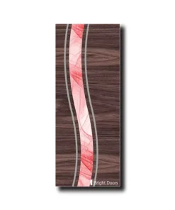 Pink Stripe with Teak Grains WPC Doors | WAA067