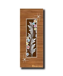 Floral Elegance: UV-Printed WPC Bathroom Doors | WAA069