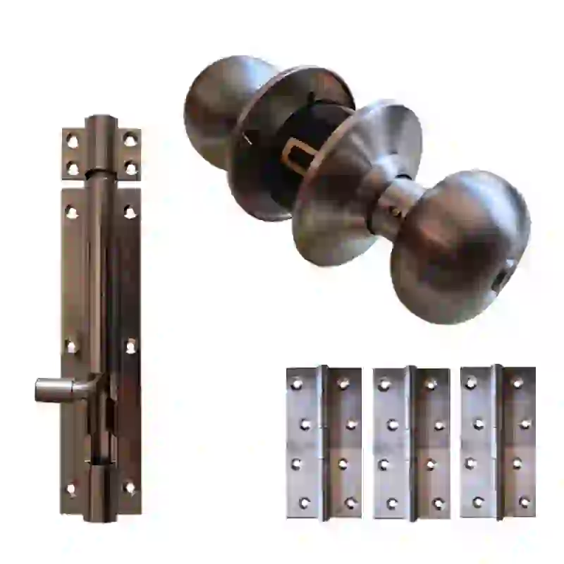 Cylindrical Lock + Hinges