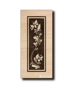 Floral Pattern Wooden Flush Door | GAA036