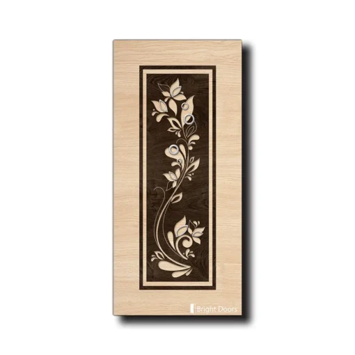 Floral Pattern Wooden Flush Door | GAA036