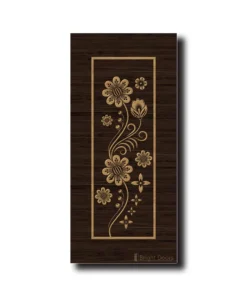 Daisy Floral Pattern Wooden Flush Door | GAA038