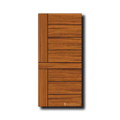 Sleek Bedroom Door with Exquisite Printed Teak Design | GAA056