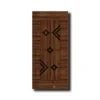 Walnut Wood-Grain Door with Geometric Patterns | GAA058