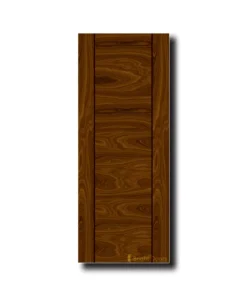 Walnut Wood-Style WPC Bathroom Door | WAA021