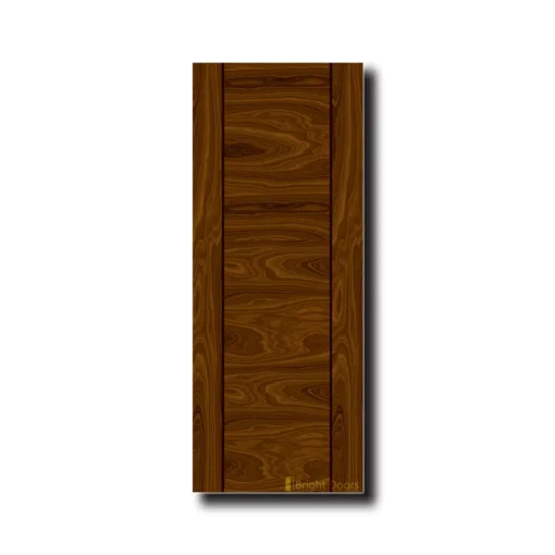 Walnut Wood-Style WPC Bathroom Door | WAA021