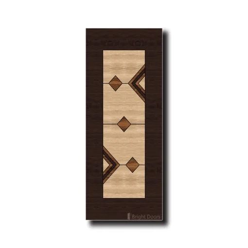 Geometric Pattern Door: Bathroom Elegance | WAA028