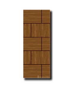 Burma Teak Grain Pattern WPC Waterproof Doors | WAA041