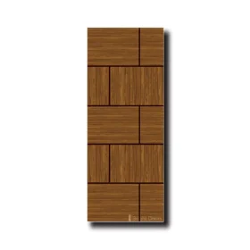 Burma Teak Grain Pattern WPC Waterproof Doors | WAA041